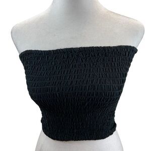 Brand New With Tags‎ Just From Bali Shirred Black Tube Top Free Size